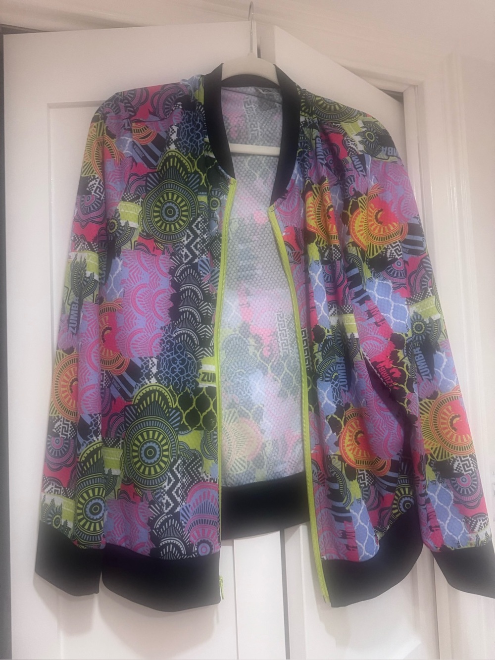 Colorful Printed Bomber Jacket - Multicolor